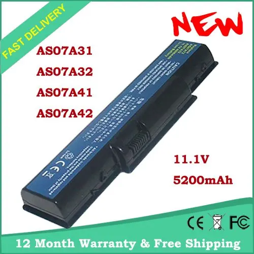 Аккумулятор 5200 мАч для ноутбуков Acer Aspire 4937 4937G 5235 5236 5241 5334 5335Z 5335 5338 5535 5536G 5536 5732Z 5732ZG