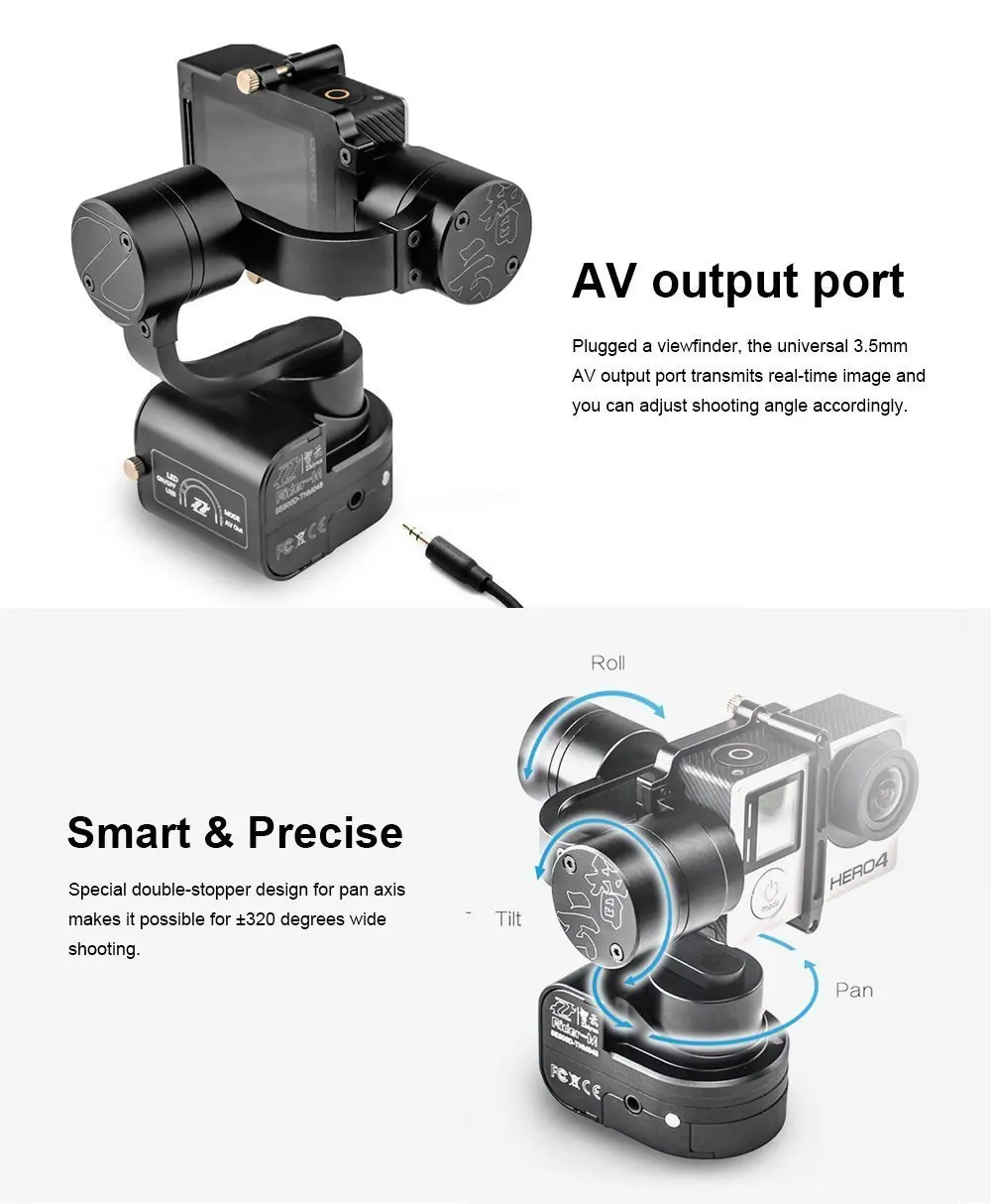 Zhiyun Zhi Yun Z1 Rider M 3 Портативный Ручной Стабилизатор с беспроводным пультом