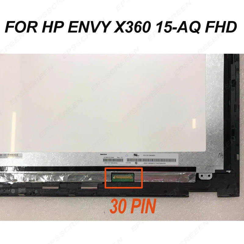 ЖК экран с дигитайзером для HP ENVY x360 15 AQ 6 &quotFHD светодиодный сенсорный в сборе +