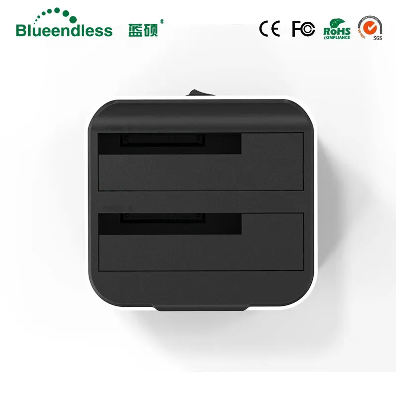 Blueendless 2-Bay SATA hdd док-станция 3," 2,5 USB3.0 двойной отсек hdd ssd клон дубликатор док-станция sata Корпус для хранения
