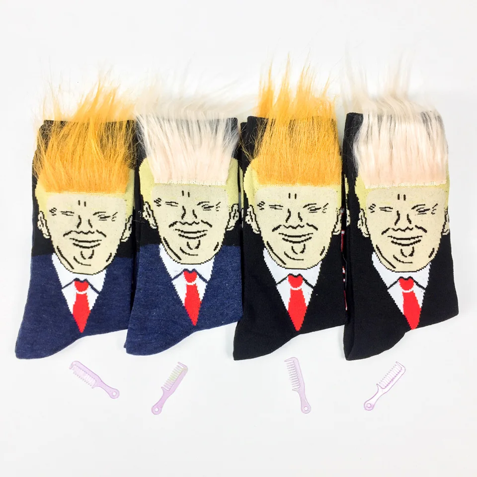 Nicro/носки в стиле «Дональд Трамп»; носки унисекс с забавным принтом для взрослых; 3D носки для скейтборда в стиле хип-хоп; вечерние носки;# ot163