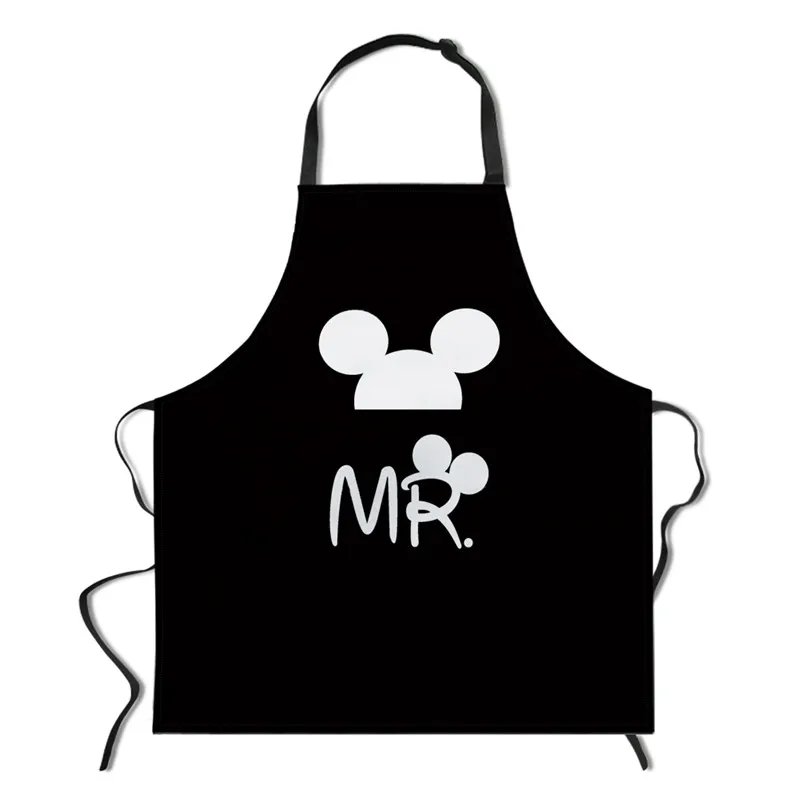 FORUDESIGNS/г-н» и «Mrs». Фартук для пары Кухня забавные фартуки Пособия по кулинарии нагрудник подарок на свадьбу молодоженов Love такса фартук 2 шт./компл - Цвет: L3858R