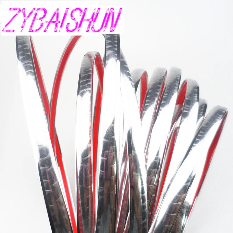 10mm x 15m car chrome hair styling tools decoration band decoration for  Ford Focus Fusion Escort Kuga Ecosport Fiesta Falcon