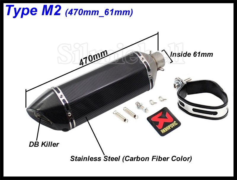 Akrapovic глушитель мотоцикла Escapamento Universel для nmax CRF 230 Z750 CB400 ER6N GY6 с глушителем Escape Moto