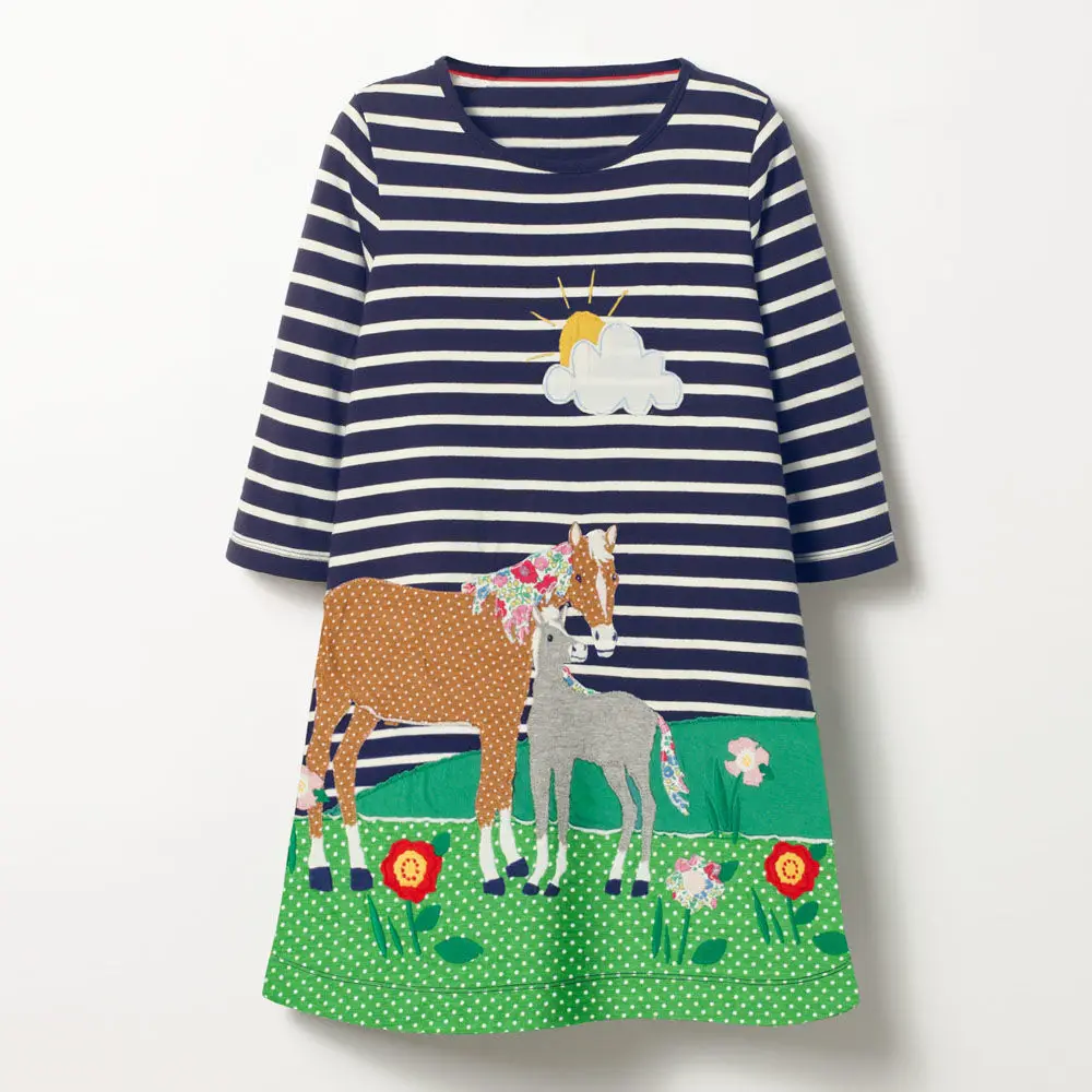 Осеннее платье принцессы littlemandy Ежик новые детские платья с рисунком одежда для