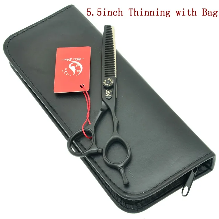 HA0245 55 with bag Новое поступление Meisha 5,5 дюймов/6,0 дюймов Профессиональные Парикмахерские ножницы набор JP440C ножницы для стрижки волос и филировочные ножницы HA0243 - Цвет: HA0245 55 with bag