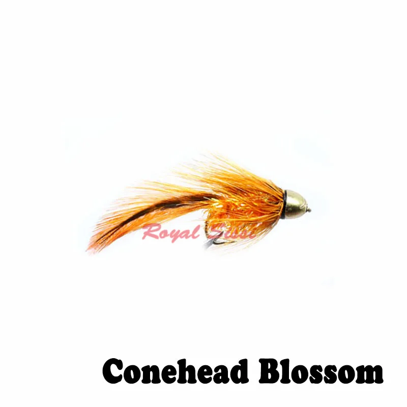 Королевский Сисси PRO завязывания 4 шт./кор. Горячая 8# conehead девицы блеск стример мух с Плюмаж throax бас Щука Нахлыстом Приманки мух