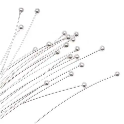 0 5 шт. Посеребренная шаровая Головка Булавки выводы 50x500 мм (w00241)|pins findings|ball head pinshead
