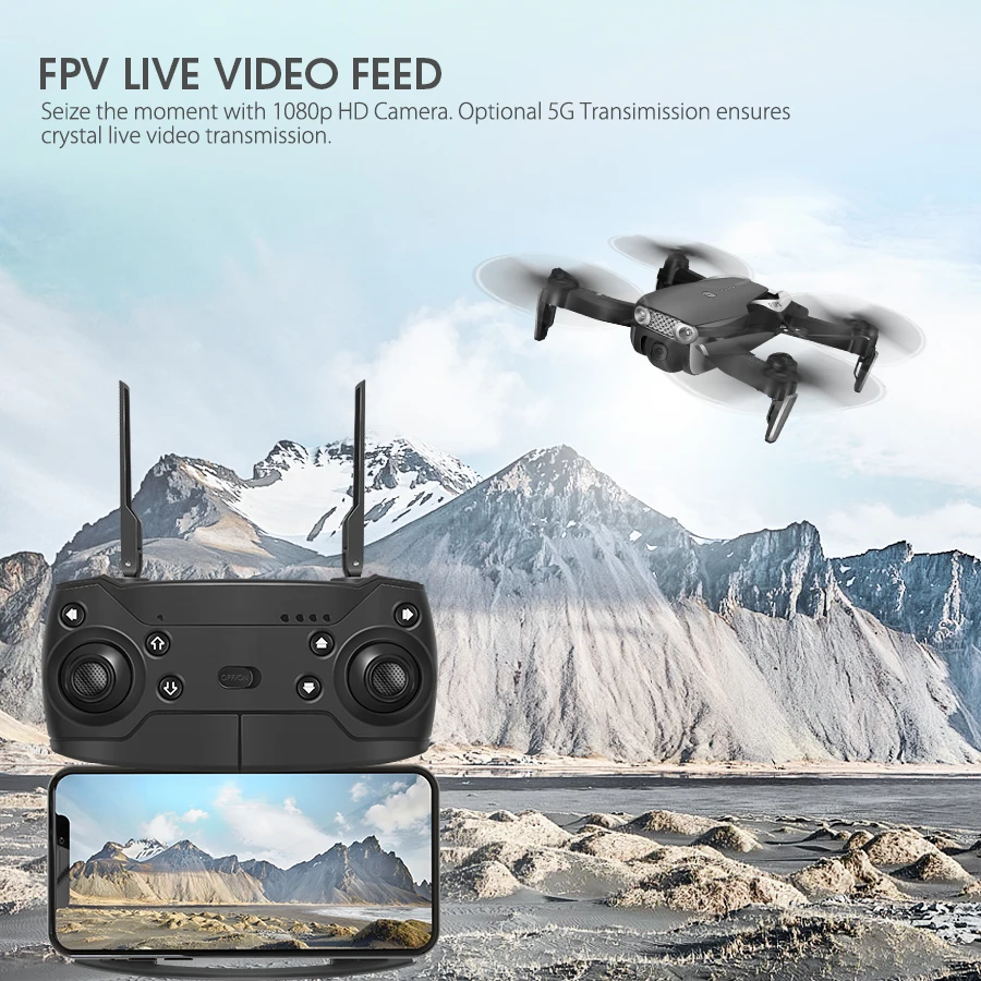 E511S 2,4G 4CH gps 6-axis gyro Dynamic Follow wifi FPV с камерой 1080P 16 минут время полета Радиоуправляемый Дрон Квадрокоптер