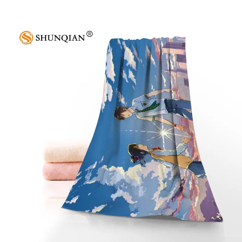 Изготовленный на заказ Ваше имя аниме полотенце ситец уход за кожей лица/банные