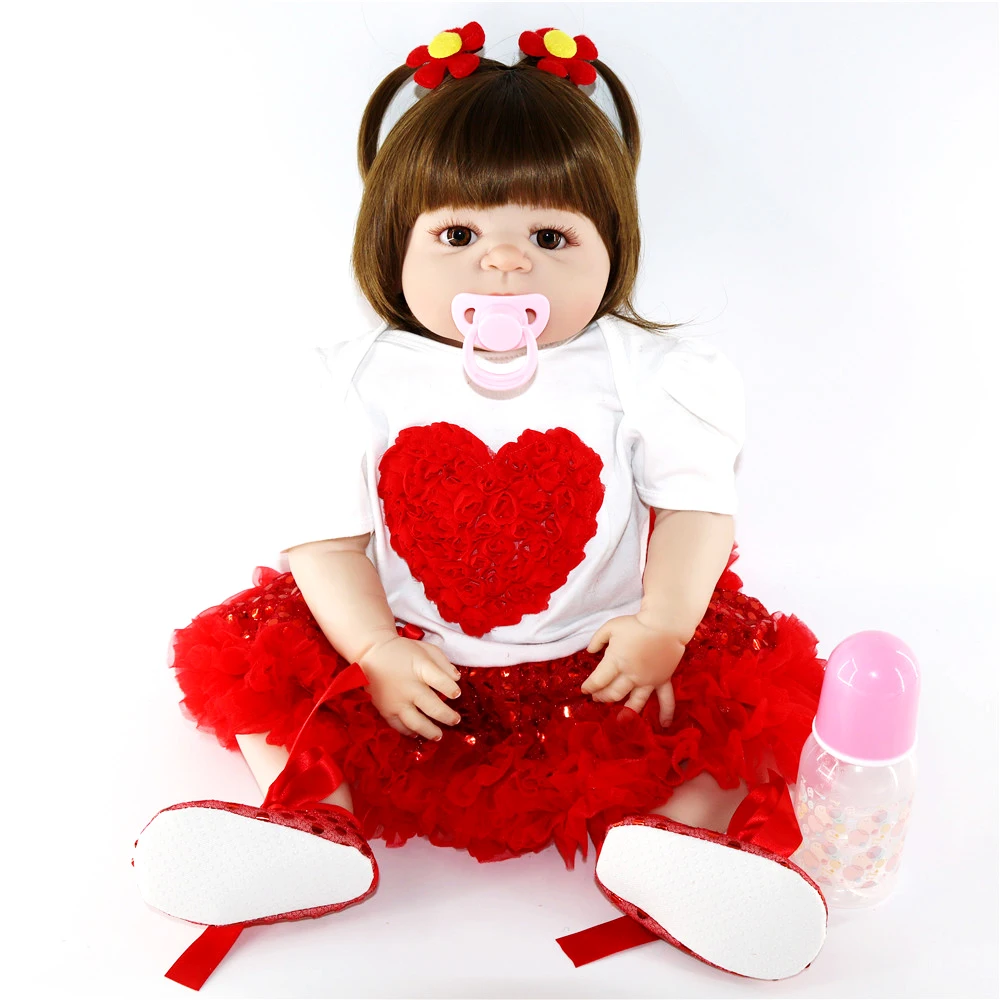 23&quotfull body silicone reborn baby vinyl princess toddler bebe toys infant dolls bathe menina boneca brinquedos | Игрушки и хобби