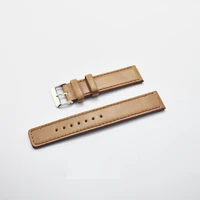 handmade leather strap khaki vintage leather 18 24mm high quality unisex strap watch accessories stainless steel men woman