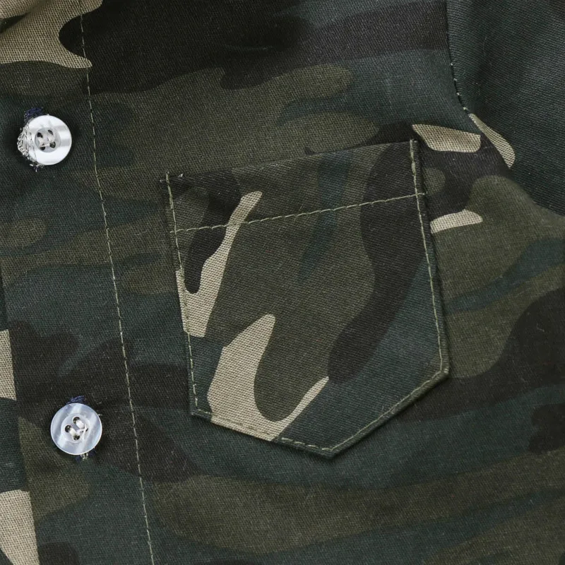 Детский топ с камуфляжным принтом для маленьких мальчиков и девочек рубашка