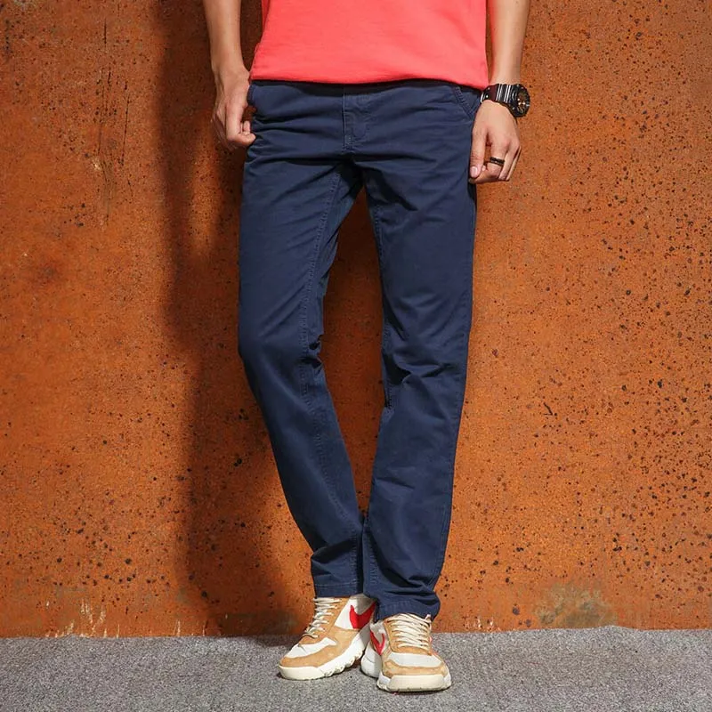 Брюки мужские повседневные хлопковые прямые штаны для отдыха черные/хаки 29-38 |