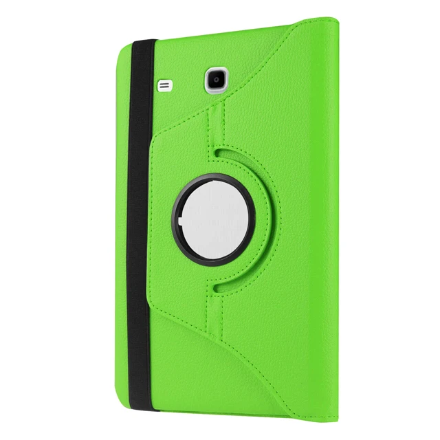 Green Вращающийся на 360 умный чехол из искусственной кожи чехол для samsung Galaxy Tab E 9,6 T560 T561 SM-T560 складной чехол-книжка для планшета+ пленка+ ручка - Цвет: Green