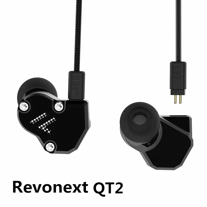 Гибридные Внутриканальные наушники Revonext QT2 2DD + 1BA Hi Fi DJ мониторные спортивные для
