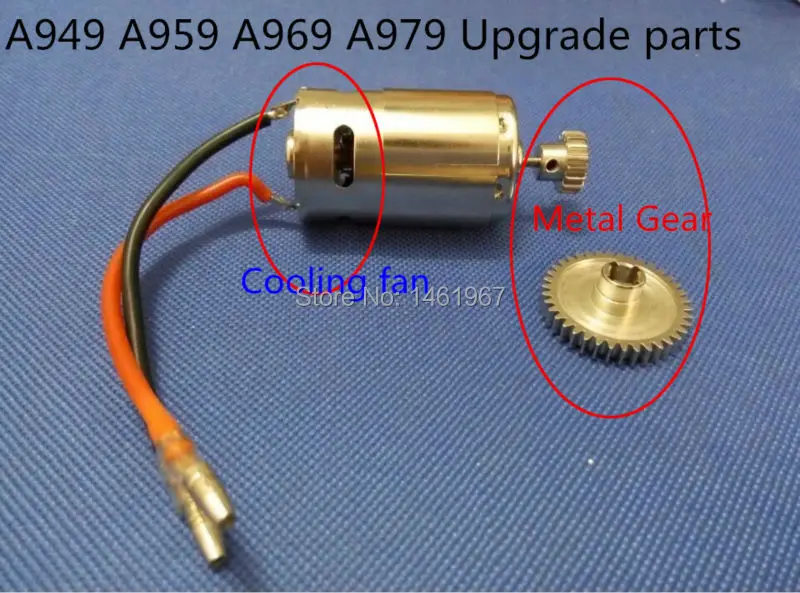 

upgraded part 390 Cooling fan Motor + reduction gear for Wltoys A949 A959 A969 A979 1/18 4WD RC Car