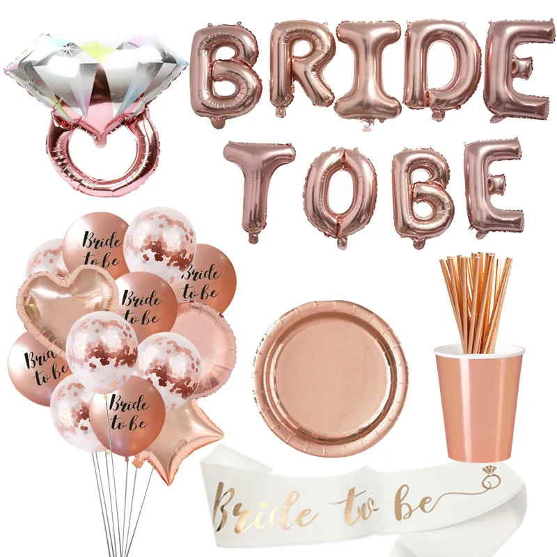 1 комплект с надписью &quotBride To Be&quot светодиодный шар пояс Бумага баннер пить