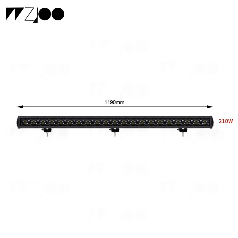 1x47inch 210w 6D объектив " 14" 2" 27" 3" 40" 4" 53 дюймов Однорядный светодиодный бар свет для Offroad 4x4 4WD ATV внедорожник луч дальнего света работы огни - Цвет: 1x47inch 210w