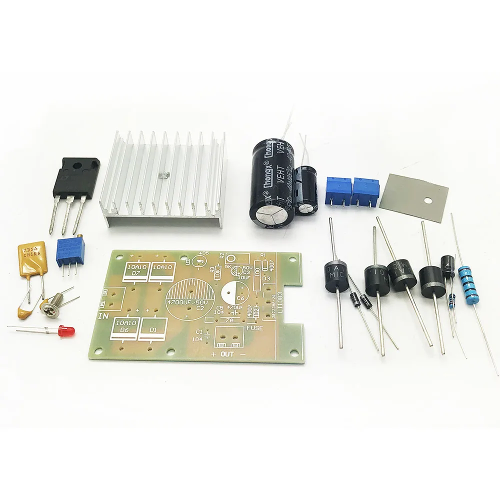 Lusya DIY наборы LT1083cp Высокая мощность Регулируемый Линейный Регулируемый источник питания постоянного тока печатная плата 2,5-12-24-30в PCB G3-010