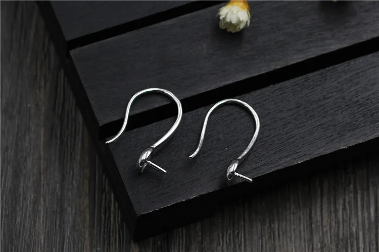 1pair Jewelry S925 Sterling Silver DIY Handmade Pearl Earrings Material Platinum Gold Empty Ear Hook Accessories | Украшения и