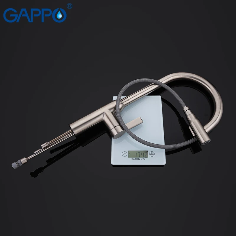 Выдвижной кухонный смеситель GAPPO кран из нержавеющей стали для кухни и