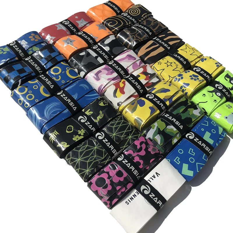 

10pcs ZARSIA New Sticky feel Tennis overGrip various printing leopard badminton racket racquet overgrips