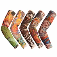 1pc tattoo sleeve flower arm sleeve men and women ice summer running cycling riding driving sports arm hand sleeve