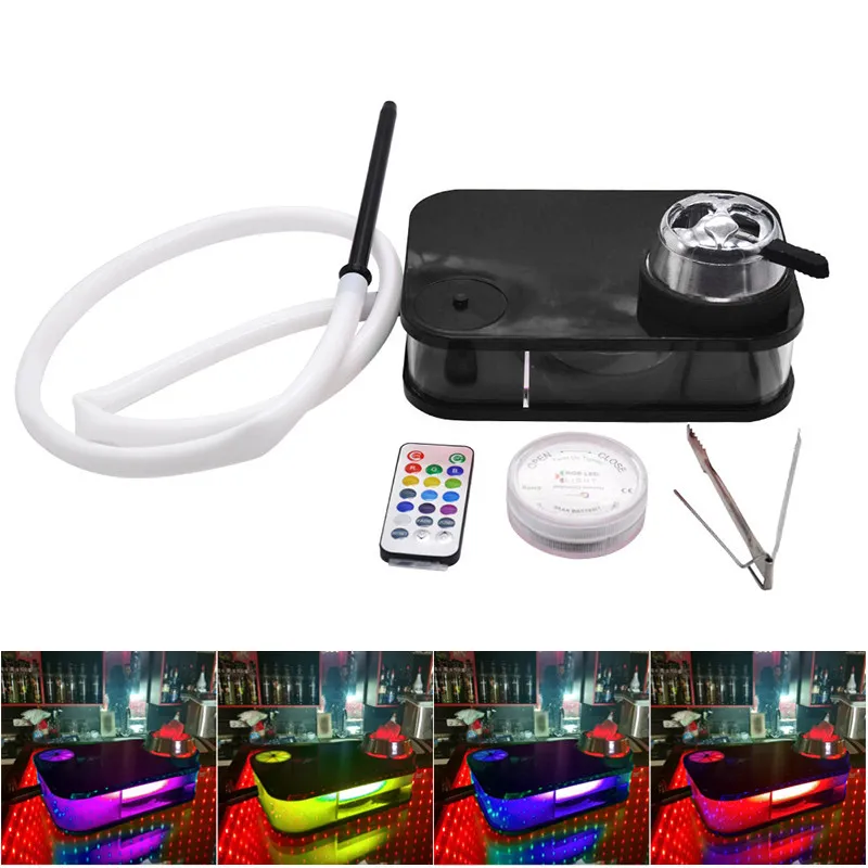 Hookah Set Acrylic Hookah Accessories Smoking Set with Bowl Hose Charcoal Set with LED Light Hookah Accessories Dropshipping XNC