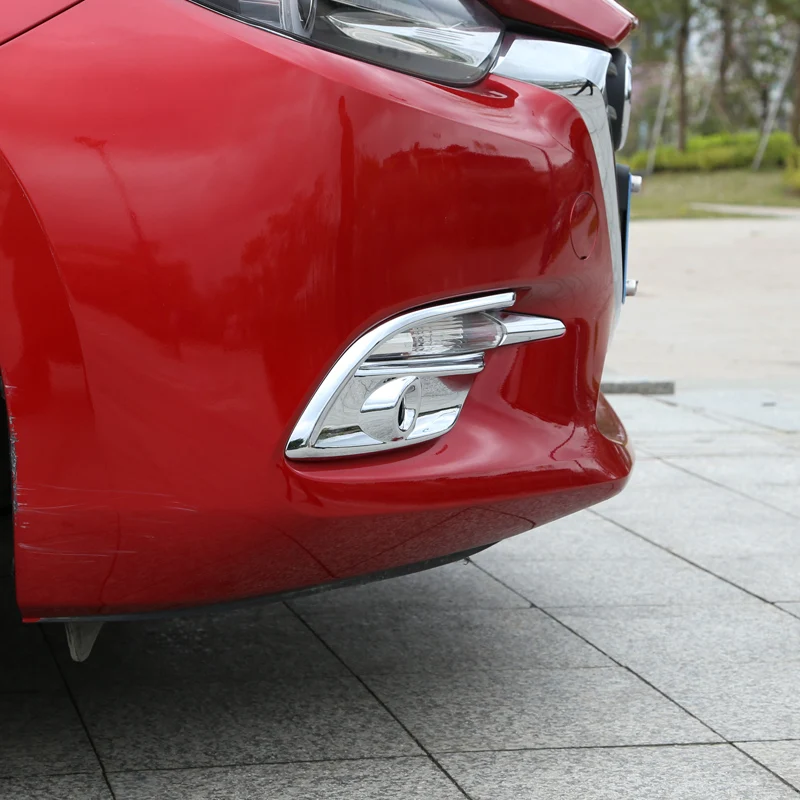 Для Mazda3 Mazda 3 axela 2014 2017 2 шт. хромированная ABS передняя противотуманная фара рамка