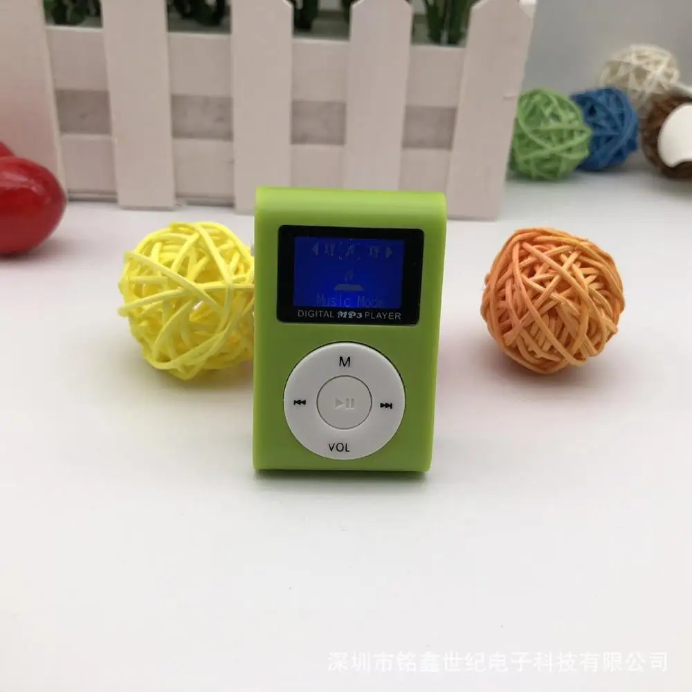 green Hifi USB мини MP3 музыкальный плеер с ЖК-экраном Поддержка 32 ГБ Micro SD TF карта спортивная мода стиль перезаряжаемый - Цвет: green