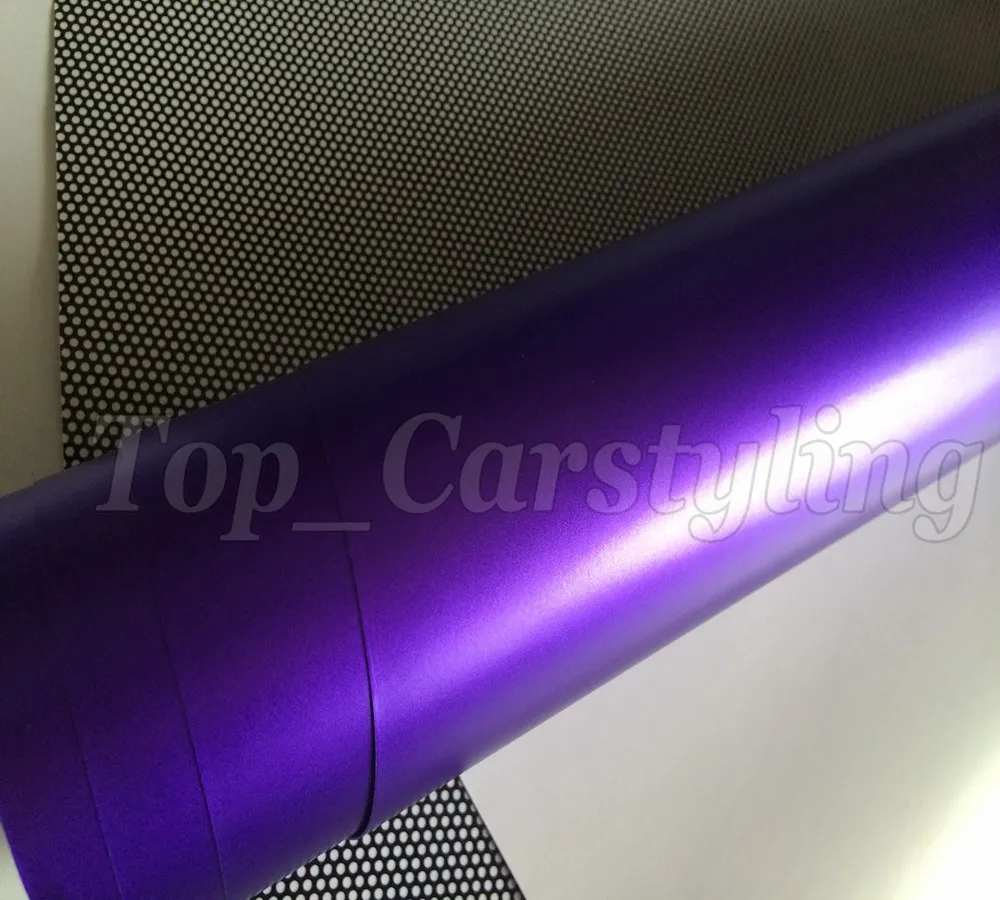Фиолетовая матовая хромированная виниловая наклейка для автомобиля пленка без