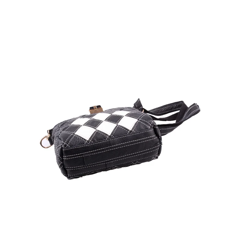 Женская сумка на плечо из натуральной кожи модные Лоскутные клетчатые женские