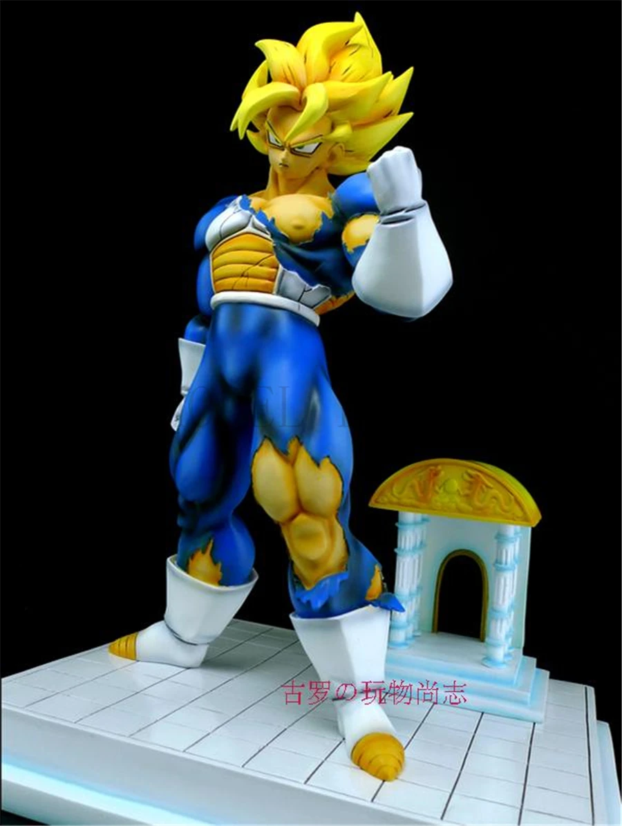 Модель фанатов Dragon Ball Z 34 см Супер saiyan 2 goku time house GK смола статуя фигурка для коллекции