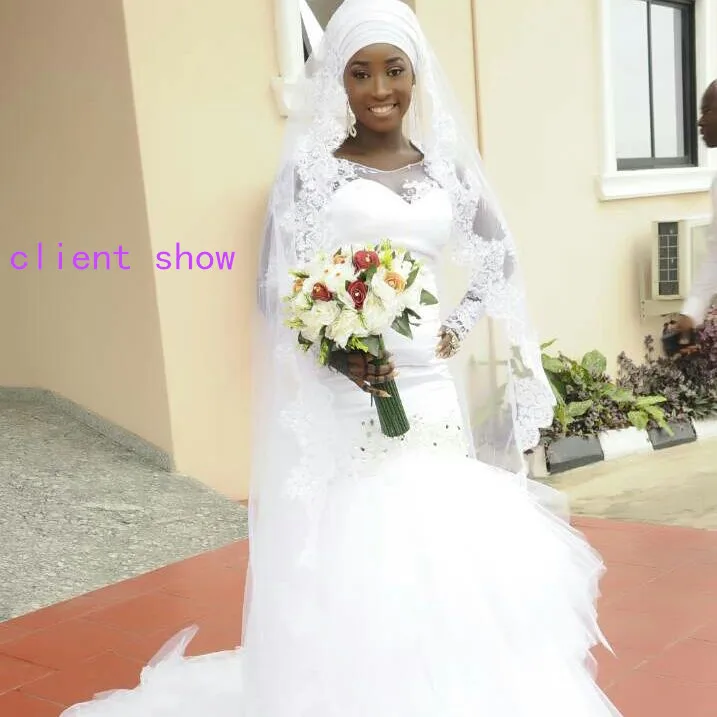 Сексуальная Милая атласная Русалка свадебное платья для девочек белое