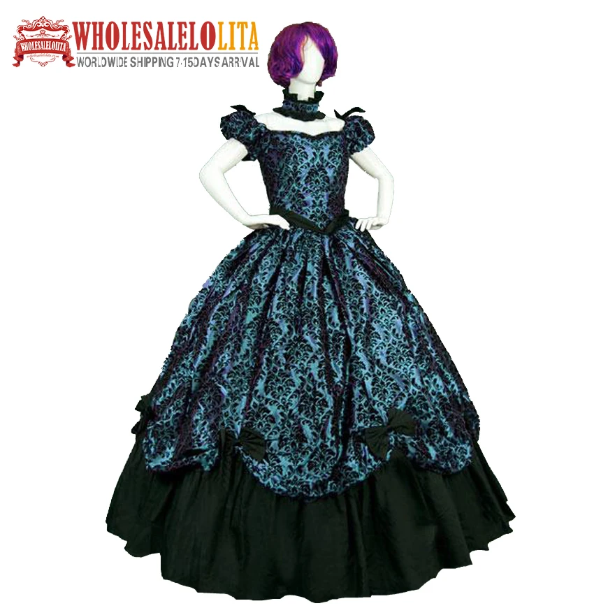 

Винтажное платье в стиле барокко, викторианской эпохи 1920-х годов, платье для выпускного вечера/Готическая Лолита, искусственный костюм