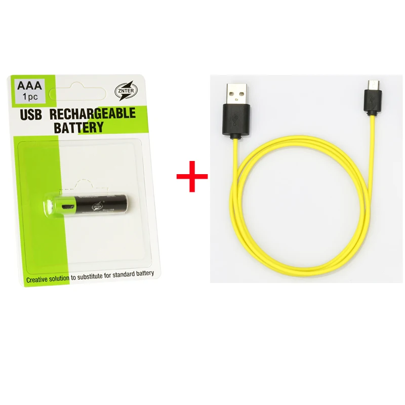 1pcs with usb cable ZNTER 1/2/4 шт. Mirco USB Перезаряжаемые Батарея 400 мАч AAA 1,5 V игрушки дистанционного аккумуляторы с контроллером литий-полимерный Батарея - Цвет: 1pcs with usb cable