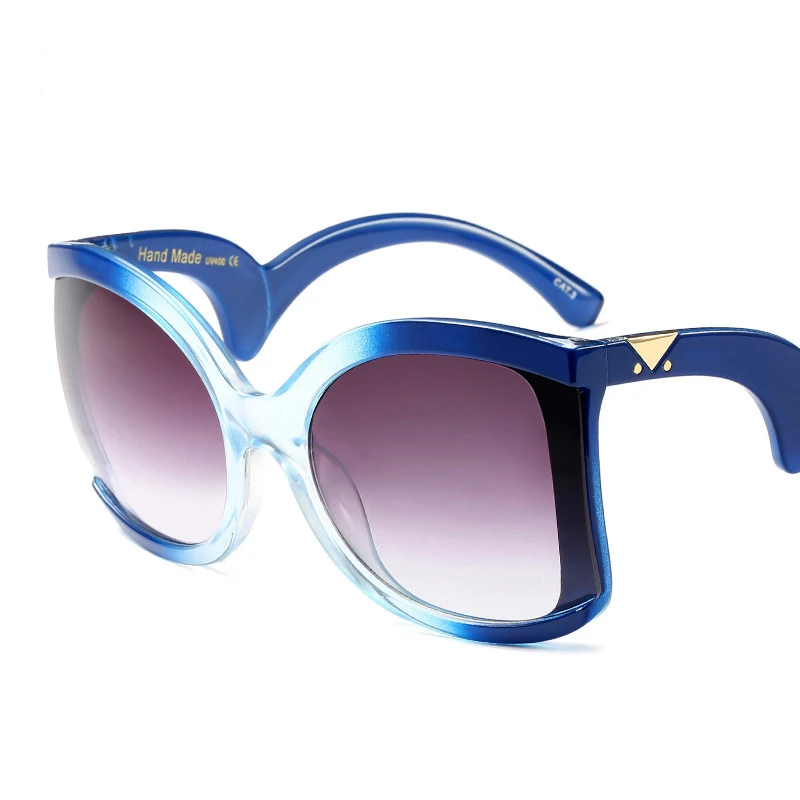 Солнцезащитные очки HBK женские большие черные с большой оправой|brand sun glasses|brand - Фото №1