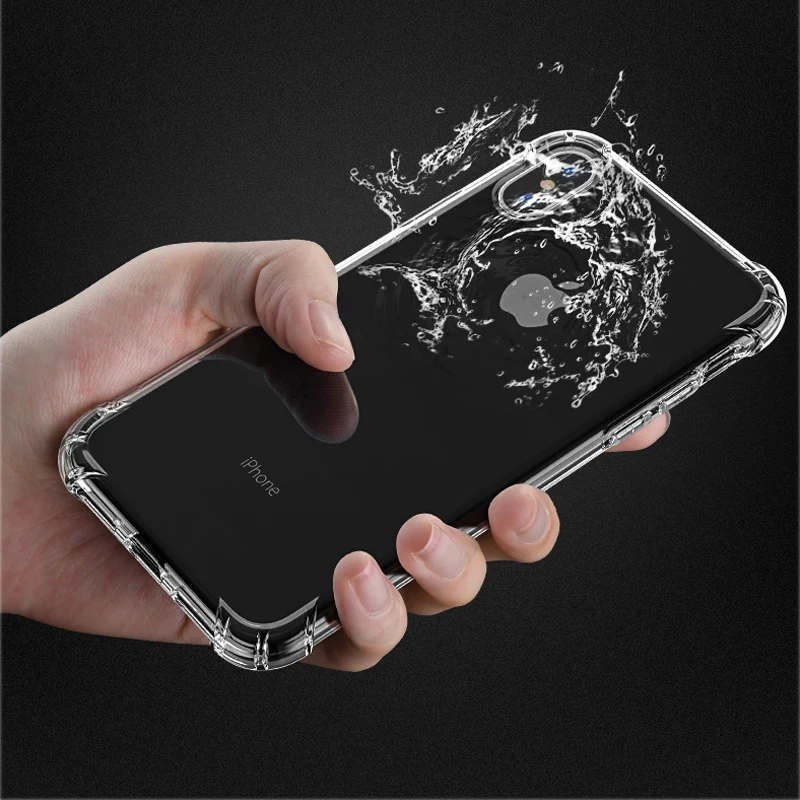 Для iPhone Xs XR MAX противоударный защитный прозрачный чехол для X 8 7 6 6s Plus мобильного