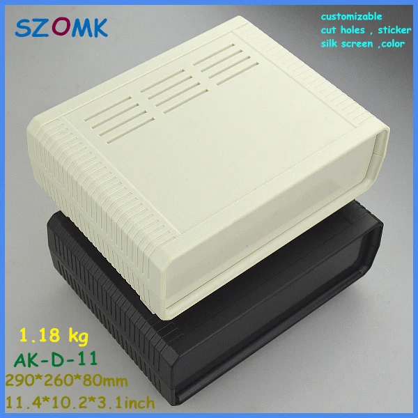 Пластиковый корпус для электроники печатной платы (1 шт.) 290*260*80 мм настольный