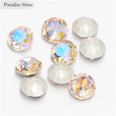 Paradise Shine Ремесло драгоценные камни цветок розовое золото украшения хрустальные стразы K9 Лучшие 50 шт цветные стразы pointback кристалл Diy 3D дизайн ногтей Excipient - Цвет: Paradise Shine