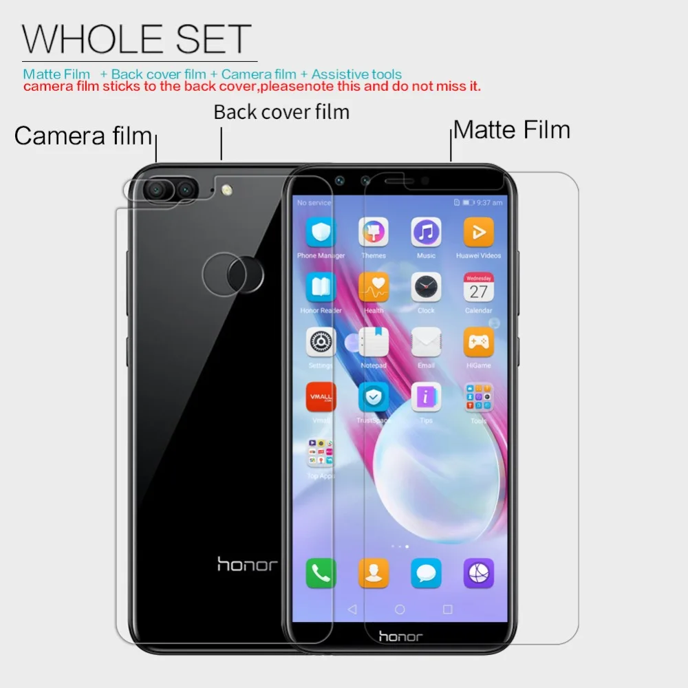2 pcs/lot Matte Screen Protector Film for Huawei Honor 9 Lite NILLKIN Scratch-resistant Protective Front back | Мобильные телефоны