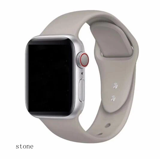 Элегантная форма Силиконовые петли для наручных часов Apple Watch серии 1/2/3, 42 мм, 38 мм, ремешок для наручных часов iWatch, 4 40 мм 44 резиновые Sportseries 5