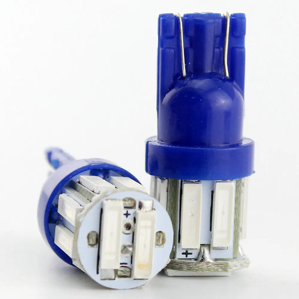 50 шт./лот T10 194 168 7014 10 SMD W5W светодиодов автомобильные дверные фонари 12 в 7000K