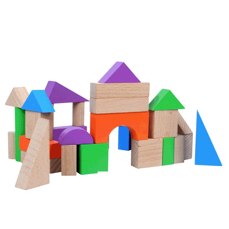 Обучающие деревянные игрушки Chanycore для детей строительный дом 40 шт. мм