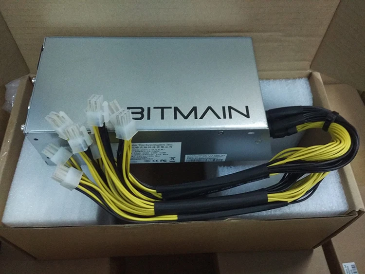 Доставка в течение 24 часов оригинальный источник питания Bitmain 1600 Вт 6PIN * 10 Antminer APW3 +