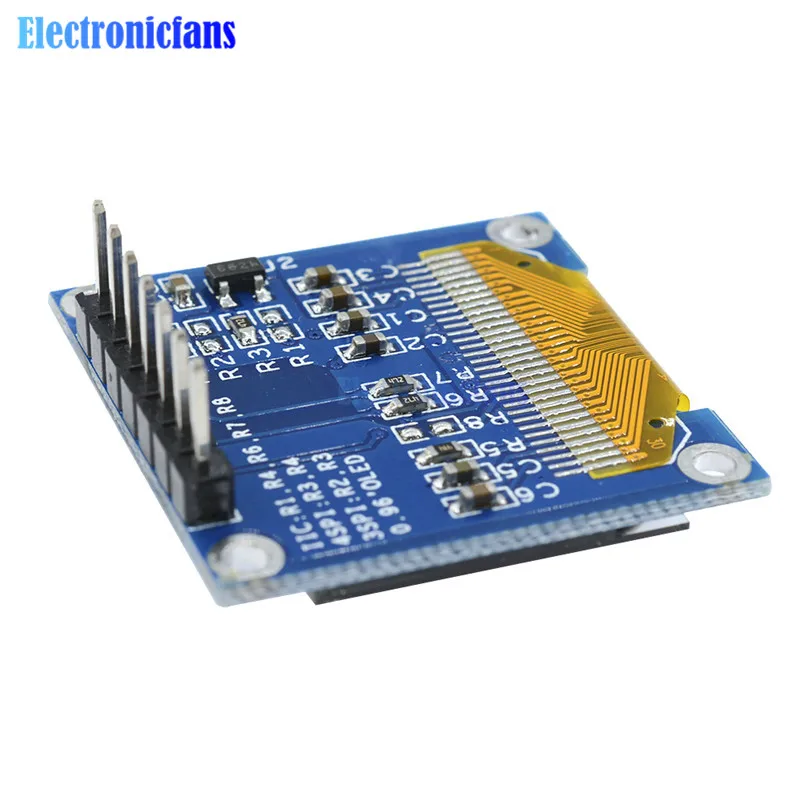 0,9" 0,96 дюймов 128X64 IEC SSD1306 12864 плата с ЖК-экраном IIC последовательный желтый синий/белый oled-дисплей модуль для Arduino
