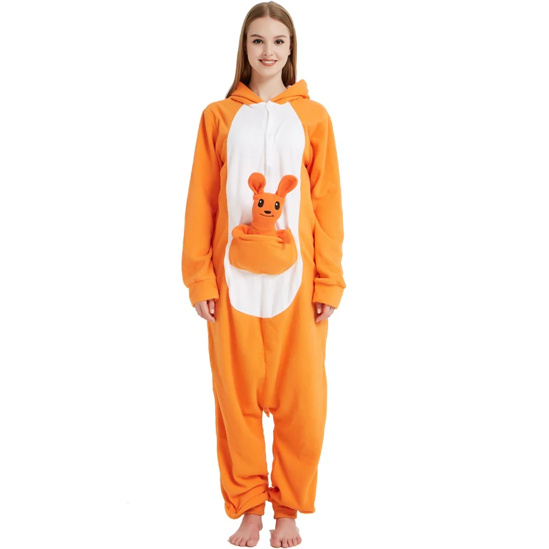 Kawaii Kangaroos Kigurumi женская пижама с животным принтом для девочек комбинезон взрослых