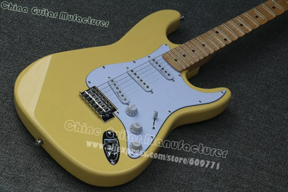 Custom shop Yngwie Malmsteen электрогитара с глубоким зубчатым горлом, большой головной убор ST guitar ra