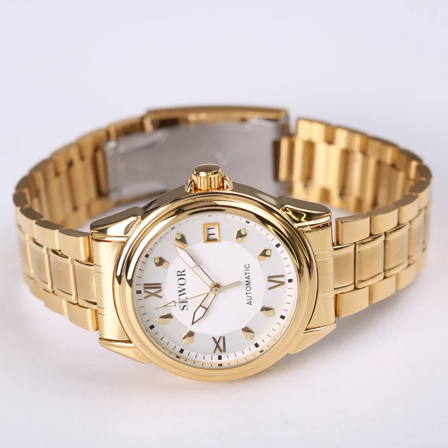 Часы Мужские автоматические механические брендовые полностью Стальные